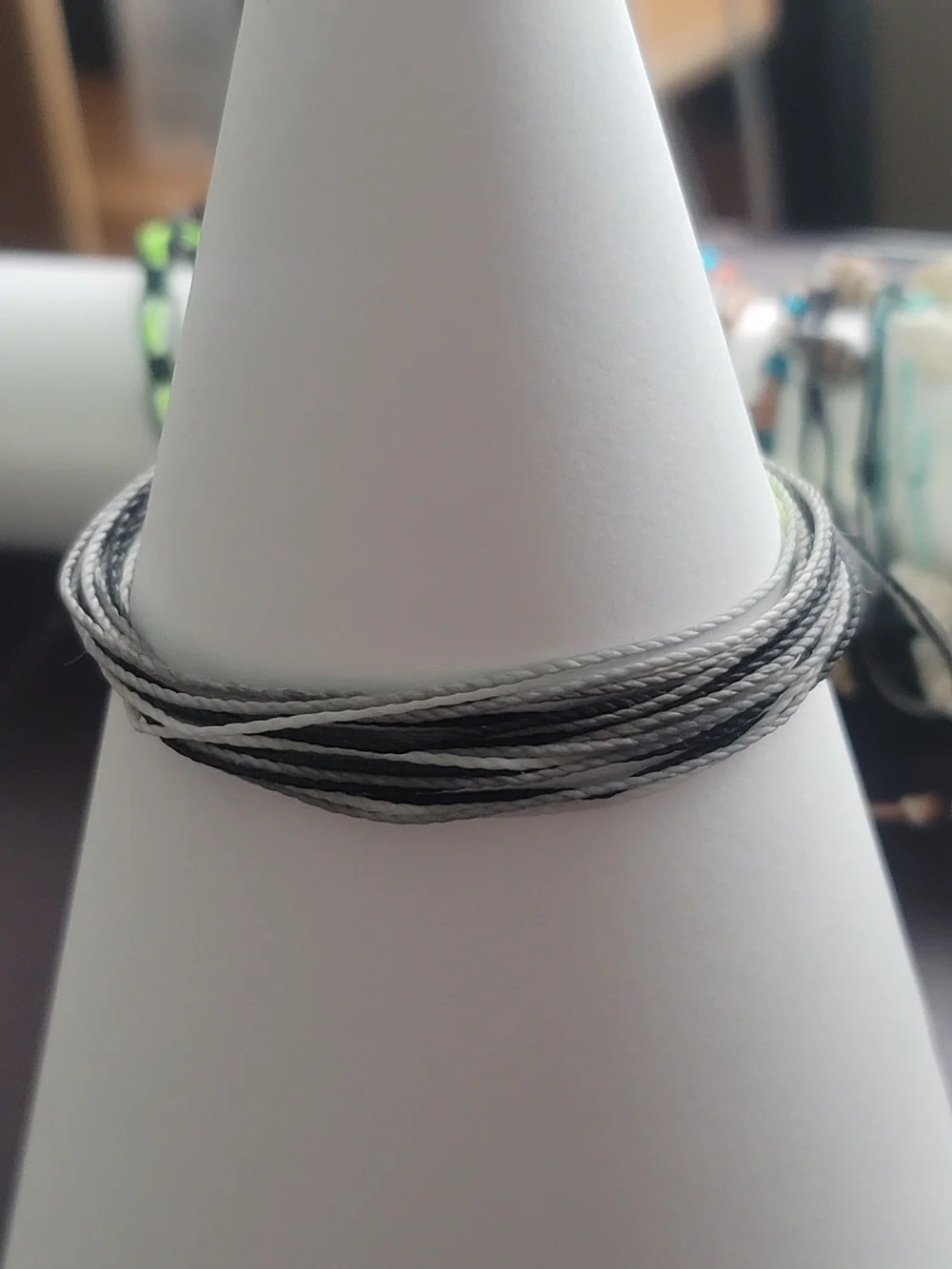 Layered Gray and Black Cord Bracelet